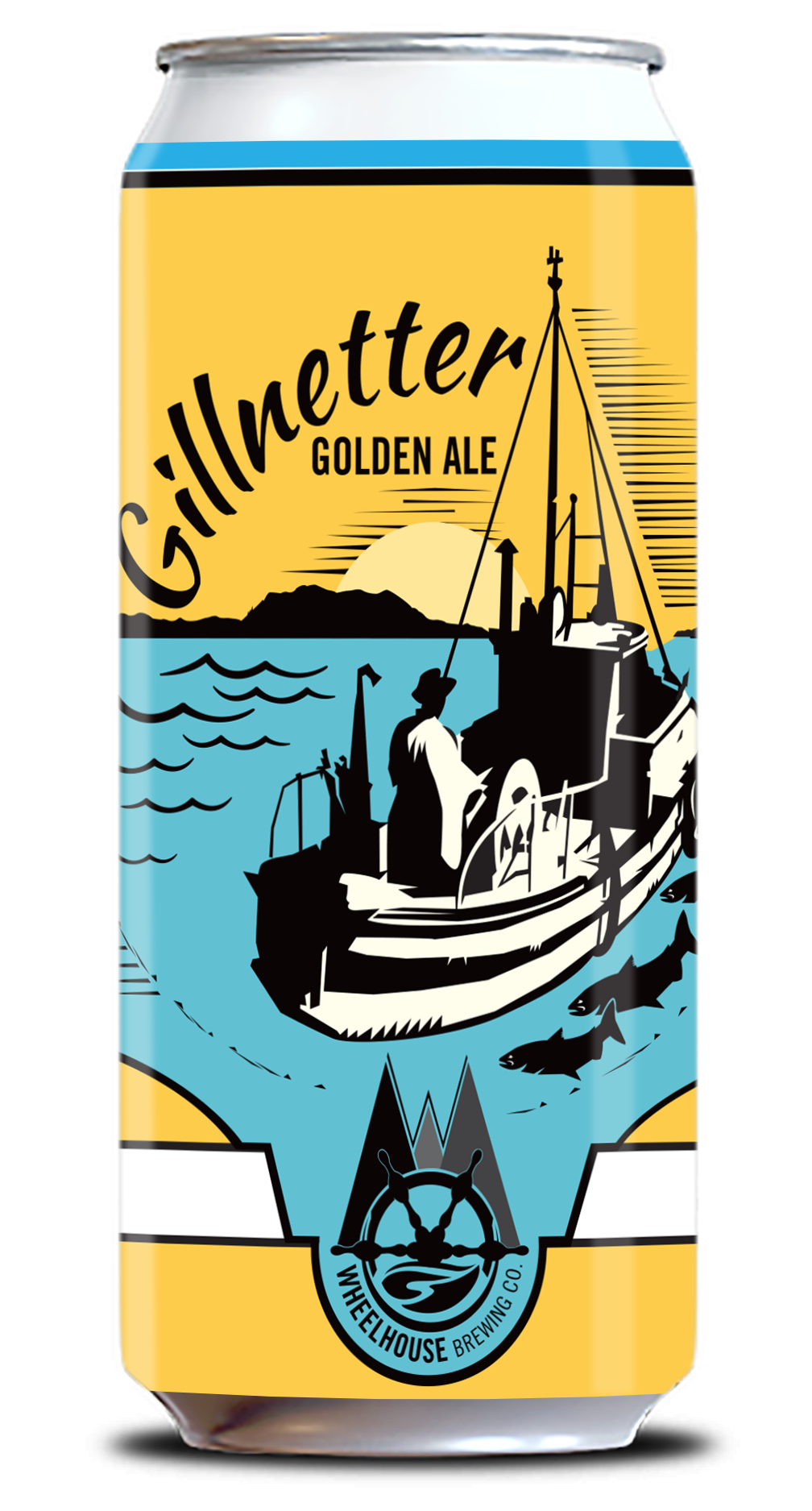 Can of Gillnetter Golden Ale.